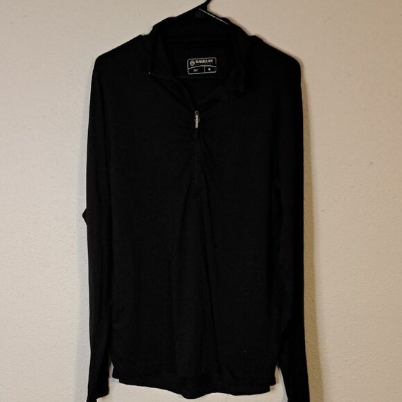 Magellan Black Half-Zip Long Sleeve shirt size medium - Picture 1 of 5
